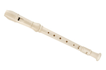 Blockflöte aus Kunststoff und Hintergrund transparent PNG cut out  Recorder Flute
