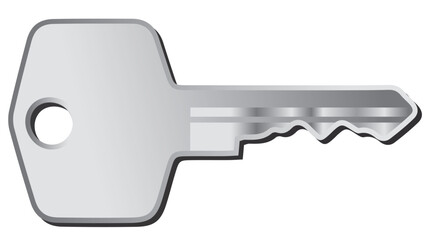 key on white background