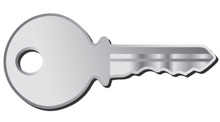 key on white background