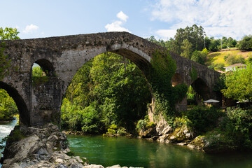 Roman Bridge of Cangas de Onis. Asturias - Spain