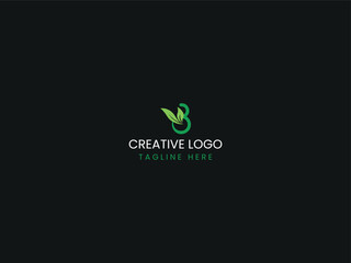 leaf letter creative logo design