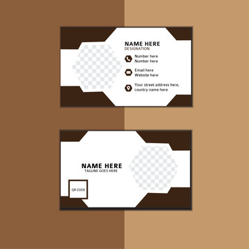 creative and modern business card design 
with photo