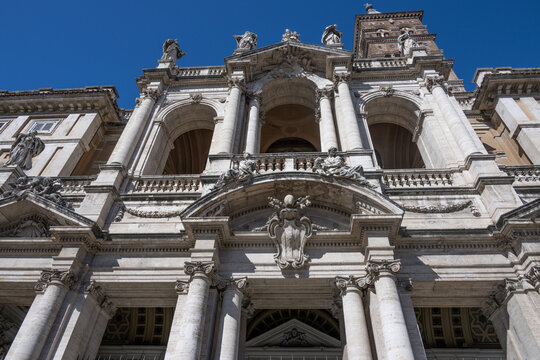 Exterior of Basilica of Saint Mary Major, Rome, Italy