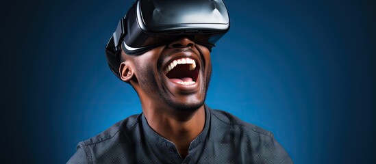 Immersed in the Virtual World: Man Experiences Thrilling Adventures with VR Device