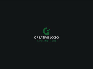 leaf letter creative logo design