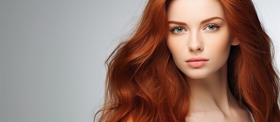 Seductive Woman with Enchanting Green Eyes and Fiery Red Hair