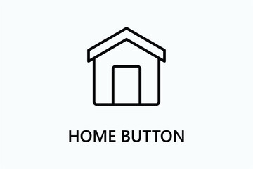 Home button icon or logo sign symbol vector illustration