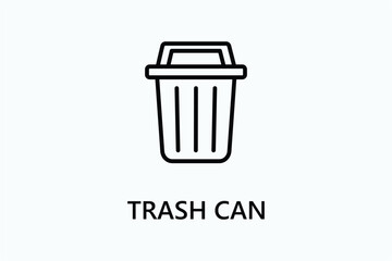 Trash can icon or logo sign symbol vector illustration