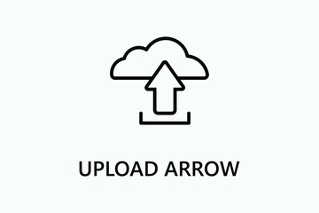 Upload arrow icon or logo sign symbol vector illustration