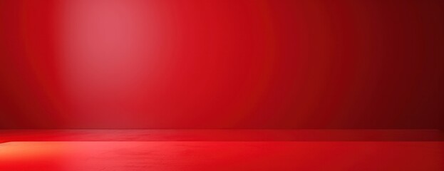 red studio gradient background for product placement or website copy space horizontal composition