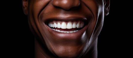 Expressive man's mouth with a visible tooth, close-up dental care concept