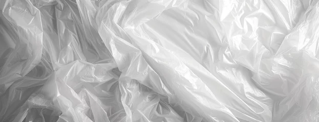 Fotobehang collection transparant wrinkled plastic plastic or polyethylene bag texture © Oleg