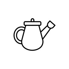 Watering can outline icons, minimalist vector illustration ,simple transparent graphic element .Isolated on white background