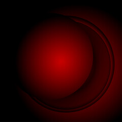 Red sphere on dark background for your projects.