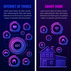 IoT banners in gradient design