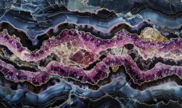 Serendibite gem stone horizontal cross section background texture