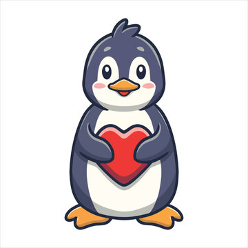 Penguin vector illustration. with fully editable