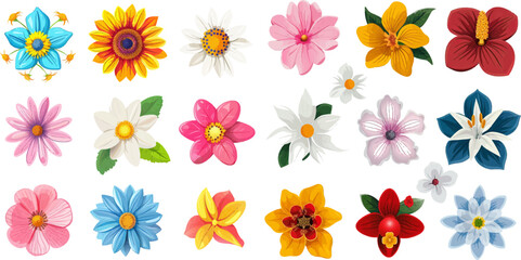 Flower icon. Flower vector set - obrazy, fototapety, plakaty