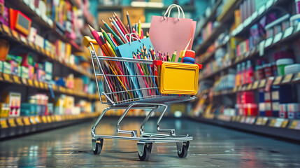 Educational Journey Begins, A Cart Full of Possibilities, Where Learning and Creativity Meet in Harmony
