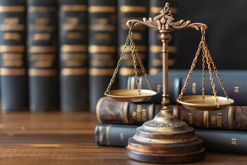 A scale sits on a table with a stack of books behind it