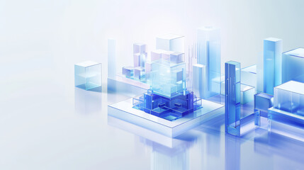 Transparent glass with gradient colors.