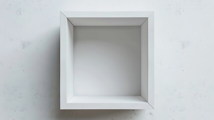 Empty white paper box, white box 3d rendering