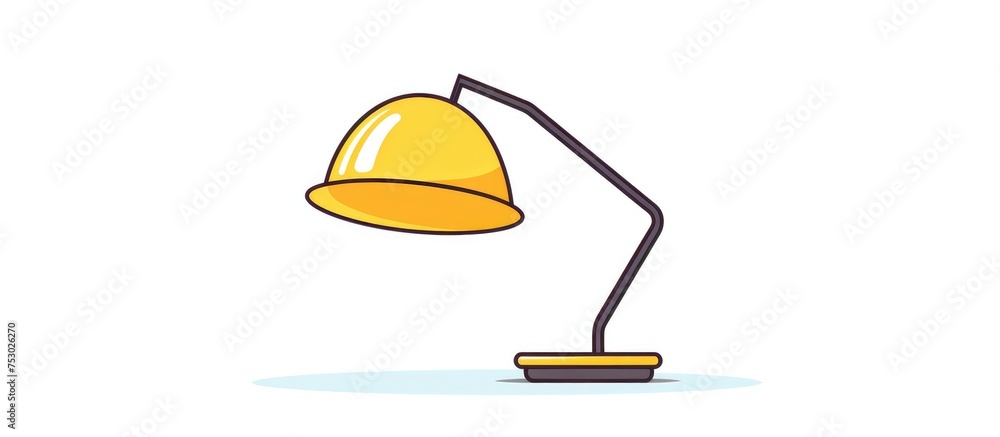 Poster flat web icon of a reading lamp isolated on white background