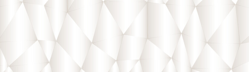 Obraz premium abstract light color irreguler triangle shape pattern on banner with shadow, 3d view, futuristic concept background. seamless technology concept layered geometric line triangle shapes background.