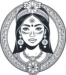 Mexican woman, vector illustration - 753028251