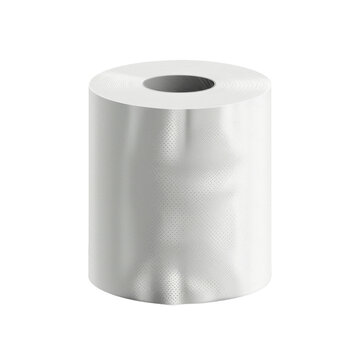 White Roll of Toilet Paper - Transparent background, Cut out