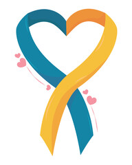 down syndrome day, ribbon