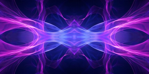 Obraz premium A purple and blue image with a purple flower in the center