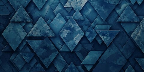 A blue background with many triangles