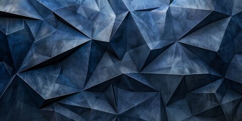 A blue background with a lot of triangles