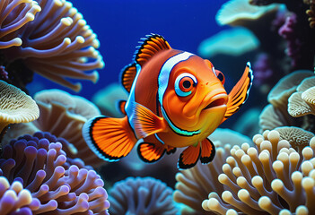 Naklejka na ściany i meble Nemo fish under the sea