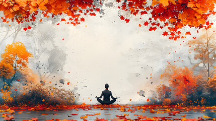Autumn Tranquility: Park Meditation for Stress Relief Photography