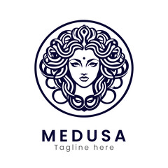 medusa logo design template