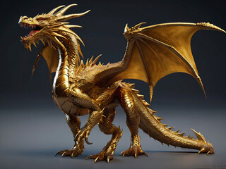golden dragon statue