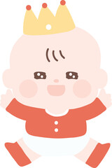 little baby infant cute character illustration
