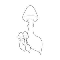 Mushroom icon illustration. Cartoon vector mushrooms clipart. Vector isolated on white background. EPS 10