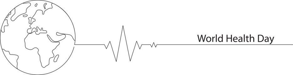 World health day vector design with line art style. EPS 10