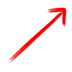Red Hand Drawn Arrow