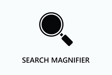 Search magnifer icon or logo sign symbol vector illustration