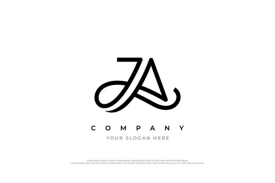 Initial Letter JA Logo Design