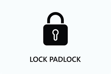 Lock padlock icon or logo sign symbol vector illustration