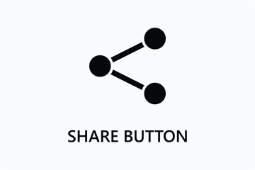 Share button icon or logo sign symbol vector illustration