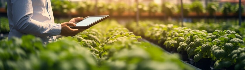 Blockchain for food traceability digital ledger on tablet farm to table - obrazy, fototapety, plakaty