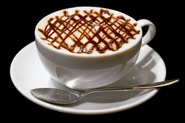 Obraz na płótnie Canvas チョコレートソースをかけたカフェモカ