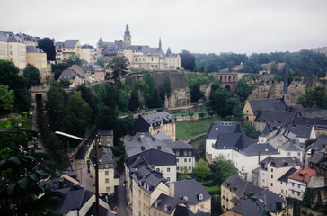 Old Town of Luxembourg city in capital of Luxembourg during early 1990s