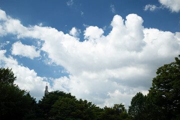 blue sky with clouds